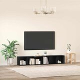  Set TV komoda Zidne 2 pcs Crni hrast 37 x 35 x 107cm | Eponuda.ba