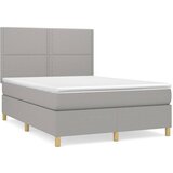 Maison Chic Box spring postelja - Vzmetna postelja z vzmetnico svetlo siva 140x200 cm blago SL19389, (21893842) | Shoptok.si