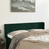  Uzglavlje s ušima tamnozeleno 147x16x78/88 cm baršunasto | shoptok.hr