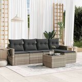 vidaXL 6-dijelni set vrtnih sofa od poliratana s jastucima svjetlosivi | shoptok.hr