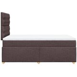  Krevet s oprugama i madracem tamnosmeđi 120 x 200 cm od tkanine | shoptok.hr