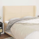  Vzglavje z ušesi krem 203x23x118/128 cm blago, (20952667) | Shoptok.si