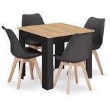  Stol 80x80 crne noge + 4 MARK stolice crne prirodne noge Cijene