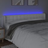  LED uzglavlje bijelo 203x16x78/88 cm od umjetne kože | shoptok.hr