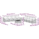  Set vanjskih sofa 9 kom. Bijela i antracit Poliester | shoptok.hr