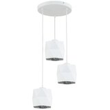 Luster na sajli SIRO 3xE27/15W/230V bela/srebrna u