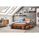 CARRYHOME POSTELJA 140 cm x 200 cm , les divji hrast | Shoptok.si