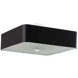 Nice Lamps Crna stropna svjetiljka sa staklenim sjenilom/s tekstilnim sjenilom 55x55 cm Kortez – Cijene