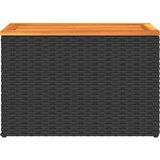  Vrtni bočni stolići 2 kom crni 55 x 34 x 37 cm poliratan i drvo | shoptok.hr