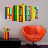 Wallity 5M-45 multicolor decorative mdf painting (5 pieces)