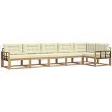 vidaXL Zunanja garnitura za sedenje 4 pcs Bela in krem Poliester, (5000282450) | Shoptok.si