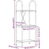 vidaXL Knjižna polica Dimljeni hrast 40 x 30 x 109 cm Konstruiran les | Shoptok.si
