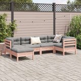  6-dijelni set vrtnih sofa od duglazije i jelovine s jastucima | shoptok.hr
