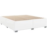 vidaXL Box spring postelja z vzmetnico bela 180x200 cm umetno usnje | Shoptok.si