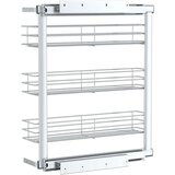  Izvlečna kuhinjska košara 3-nadstropna srebrna 47x15,5x55,5 cm, (20709944) | Shoptok.si