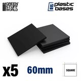 Green Stuff World plastic square base 60mm - PACKx5 Cene