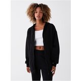 LC Waikiki Oversized Women's Sports Cardigan with a Hooded Straight Long Sleeve Cene