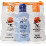 Malibu Lotion Set mleko za sončenje SPF20 100 ml + mleko za sončenje SPF15 100 ml + mleko po sončenju 100 ml | Shoptok.si
