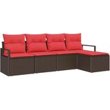  Vrtna sedežna garnitura Rjava Poly ratan, (5000063287) | Shoptok.si