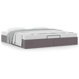  Otomanski okvir kreveta bez madraca sivi 200x200cm umjetne kože | shoptok.hr