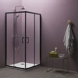 tuš kabina Eco Quat TKK Black kvadratna - 90 cm