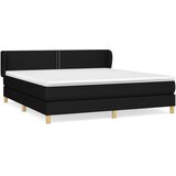  Krevet s oprugama i madracem crni 160x200 cm od tkanine | shoptok.hr
