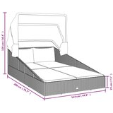 LEŽAJ za sunčanje s krovom crni 200 x 114 x 128 cm poliratan | shoptok.hr