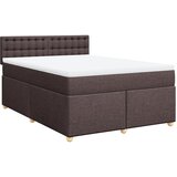 vidaXL Box spring postelja z vzmetnico temno rjava 140x200 cm blago, (21310970) | Shoptok.si