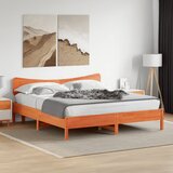 Maison Chic Posteljni okvir - Dvoposteljna postelja - Zakonska postelja brez vzmetnice vošč. rjav 200x200 cm borovina-J4610, (21761787) | Shoptok.si