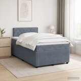  Boxspring krevet s madracem Tamnosiva 120 x 190 cm Baršun | shoptok.hr