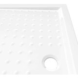 vidaXL Podloga za tuširanje s točkicama bijela 80 x 100 x 4 cm ABS | shoptok.hr