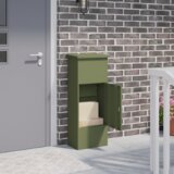 vidaXL Sandučić za pakete Maslinovo zelena 44.5 x 29 x 110.5 cm Čelik | shoptok.hr