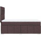 vidaXL Krevet s oprugama i madracem tamnosmeđi 100 x 200 cm od tkanine | shoptok.hr
