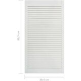  Vrata z letvicami trdna borovina bela 99,3x39,4 cm, (20823736) | Shoptok.si