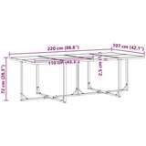  Set od 6 komada za blagovanje u vrtu s jastucima od čelika i poly ratana | shoptok.hr