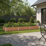  Povišeni vrtni krevet Drvena smeđa 240 x 80 x 24 cm | shoptok.hr