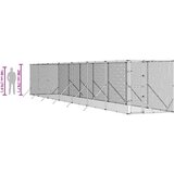 Vanjski kavez za pse srebrni 2 x 14 x 2 m od pocinčanog čelika | shoptok.hr