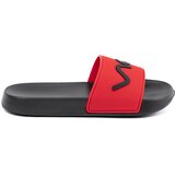 Shelvt Black and red flip-flops with inscription | shoptok.hr