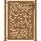  Vrtna vrata 100x150 cm Čelik otporan na vremenske uvjete Dizajn plamena | shoptok.hr