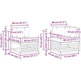  Set vanjskih sofa 6 kom. Prirodna i krem Čvrsto drvo akacije | shoptok.hr