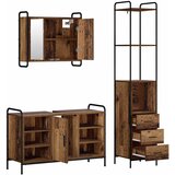  Set ormarića za kupaonicu 3 kom. Staro drvo 40 x 36 x 200,5 cm | shoptok.hr
