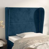  Uzglavlje s ušima tamnoplavo 103x23x118/128 cm baršunasto | shoptok.hr
