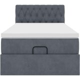 vidaXL otomanski okvir kreveta s madraca tamnosivi 80x200cm baršunasti | shoptok.hr
