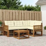 Set vanjskih sofa 5 kom. Prirodna i krem | shoptok.hr