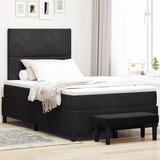  Krevet s opruga kutije s uzglavljem Crna 200 x 120 cm Baršun | shoptok.hr