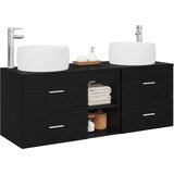  Set namještaja za kupaonicu 3 kom. Crna 49,5 x 44,5 x 66 cm | shoptok.hr