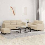 vidaXL 3-dijelni set sofa s jastucima krem od mikrovlakana Cijene