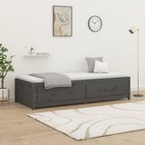  Dnevni ležaj sivi 90 x 200 cm od masivne borovine | Eponuda.com