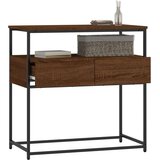  Konzolni stol smeđa boja hrasta 75x40x75 cm konstruirano drvo | shoptok.hr