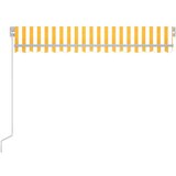  Tenda na ručno uvlačenje s LED svjetlima 300x250 cm žuto-bijela | shoptok.hr